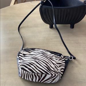 TUSK Calf-Hair (Zebra Print) Cross-Body Handbag